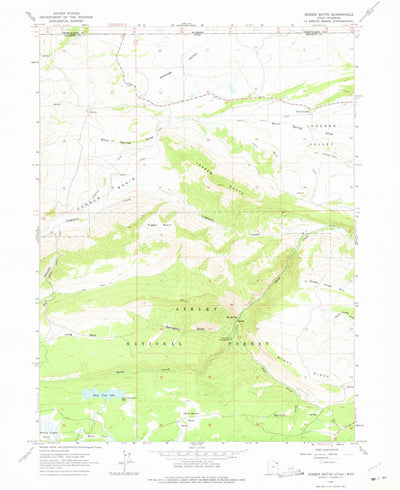 United States Geological Survey Jessen Butte, UT-WY (1963, 24000-Scale) digital map