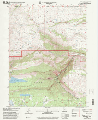 United States Geological Survey Jessen Butte, UT-WY (1996, 24000-Scale) digital map