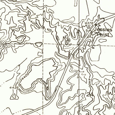 United States Geological Survey Jessies Twist, UT (1954, 24000-Scale) digital map