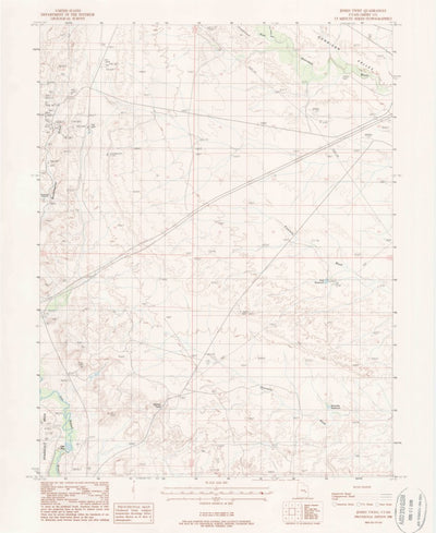 United States Geological Survey Jessies Twist, UT (1988, 24000-Scale) digital map