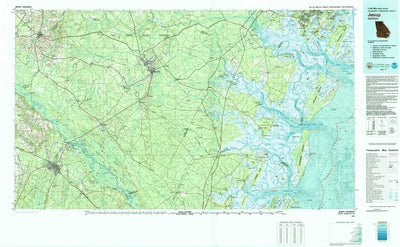 United States Geological Survey Jesup, GA (1981, 100000-Scale) digital map