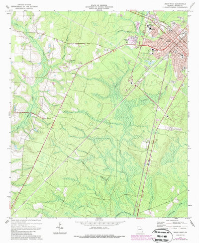 United States Geological Survey Jesup West, GA (1970, 24000-Scale) digital map