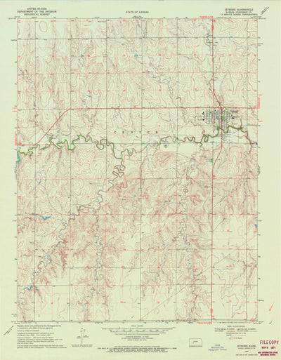 United States Geological Survey Jetmore, KS (1969, 24000-Scale) digital map