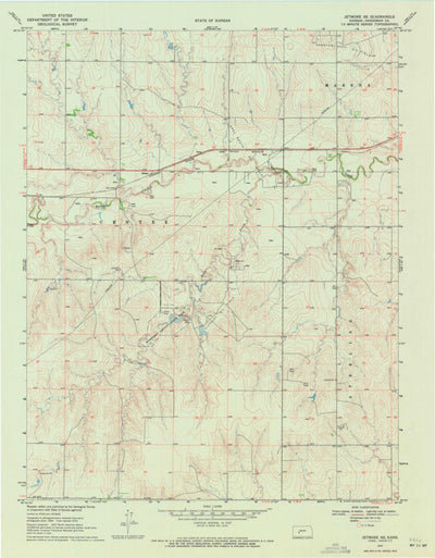 United States Geological Survey Jetmore SE, KS (1970, 24000-Scale) digital map