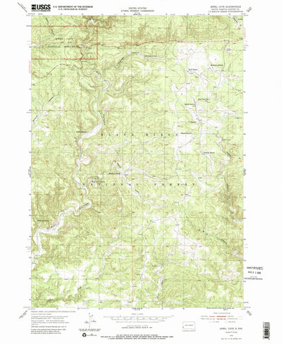 United States Geological Survey Jewel Cave, SD (1955, 24000-Scale) digital map