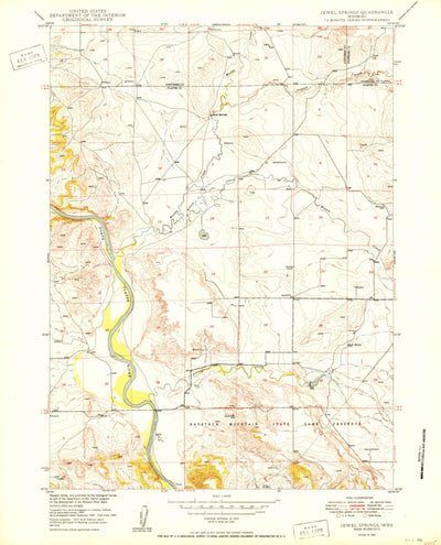 United States Geological Survey Jewel Springs, WY (1950, 24000-Scale) digital map