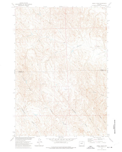 United States Geological Survey Jewell Draw, WY (1972, 24000-Scale) digital map