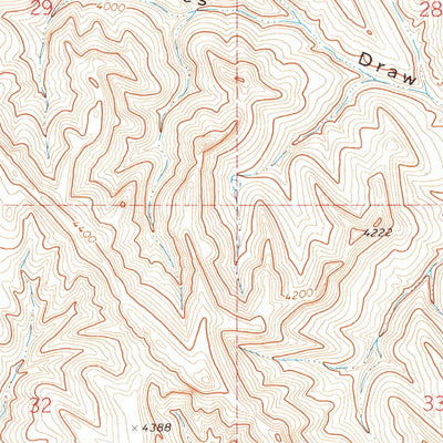 United States Geological Survey Jewell Draw, WY (1972, 24000-Scale) digital map