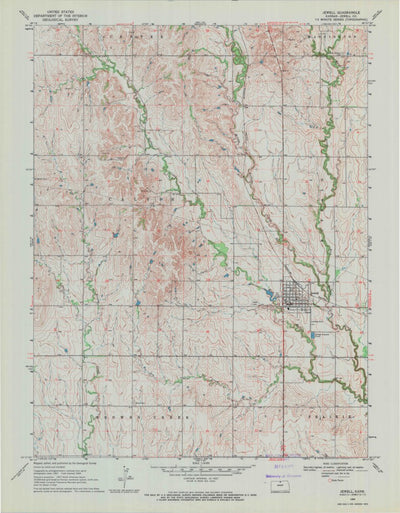 United States Geological Survey Jewell, KS (1969, 24000-Scale) digital map