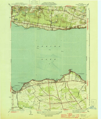 United States Geological Survey Jewell, NY (1944, 31680-Scale) digital map