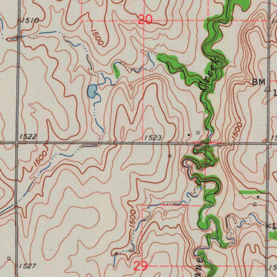 United States Geological Survey Jewell SE, KS (1962, 24000-Scale) digital map