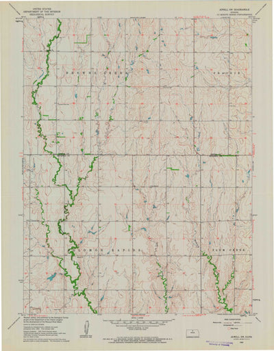 United States Geological Survey Jewell SW, KS (1962, 24000-Scale) digital map