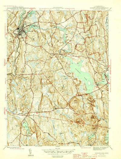 United States Geological Survey Jewett City, CT (1944, 31680-Scale) digital map