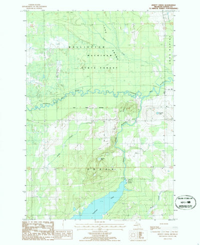 United States Geological Survey Jewett Creek, MI (1986, 24000-Scale) digital map