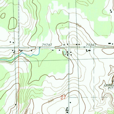 United States Geological Survey Jewett Creek, MI (1986, 24000-Scale) digital map