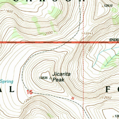 United States Geological Survey Jicarita Peak, NM (1995, 24000-Scale) digital map