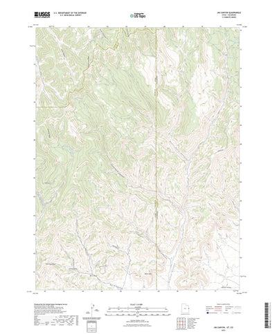 United States Geological Survey Jim Canyon, UT (2023, 24000-Scale) digital map