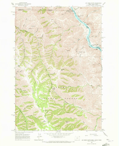 United States Geological Survey Jim Creek Butte, OR-ID-WA (1963, 24000-Scale) digital map