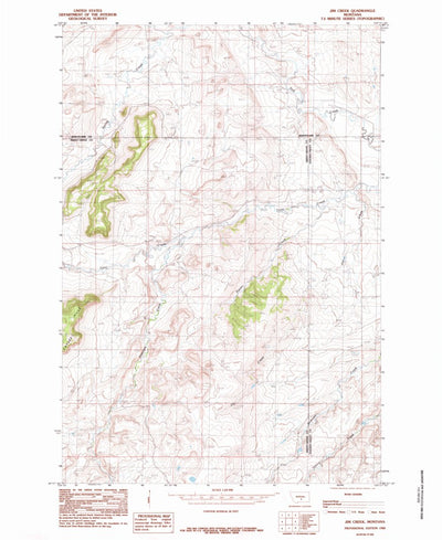United States Geological Survey Jim Creek, MT (1985, 24000-Scale) digital map