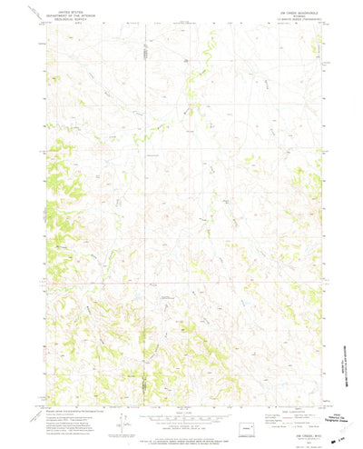 United States Geological Survey Jim Creek, WY (1971, 24000-Scale) digital map