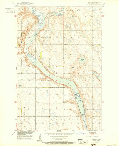 United States Geological Survey Jim Lake, ND (1952, 24000-Scale) digital map