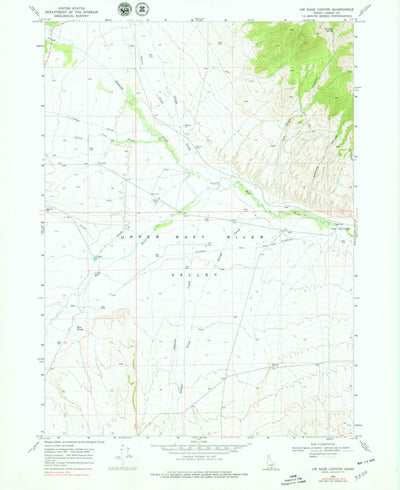 United States Geological Survey Jim Sage Canyon, ID (1968, 24000-Scale) digital map