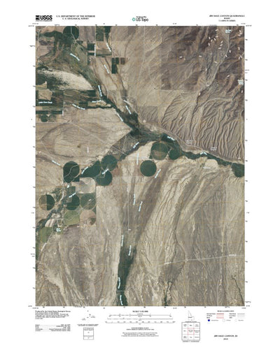 United States Geological Survey Jim Sage Canyon, ID (2010, 24000-Scale) digital map