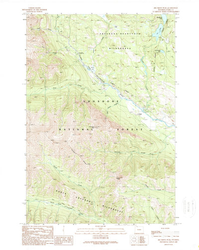 United States Geological Survey Jim Smith Peak, WY (1989, 24000-Scale) digital map