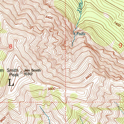 United States Geological Survey Jim Smith Peak, WY (1991, 24000-Scale) digital map