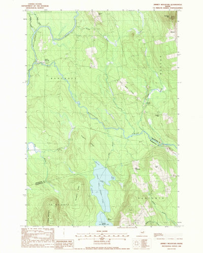 United States Geological Survey Jimmey Mountain, ME (1988, 24000-Scale) digital map