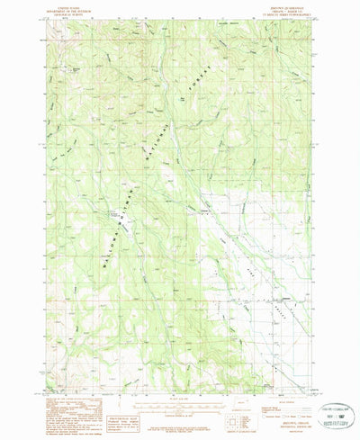 United States Geological Survey Jimtown, OR (1987, 24000-Scale) digital map