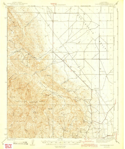 United States Geological Survey Joaquin Rocks, CA (1943, 62500-Scale) digital map