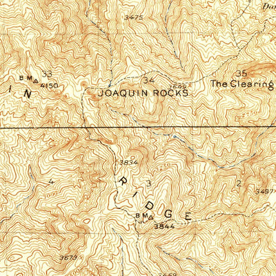 United States Geological Survey Joaquin Rocks, CA (1943, 62500-Scale) digital map