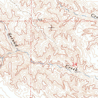 United States Geological Survey Joe Creek NW, SD (1966, 24000-Scale) digital map