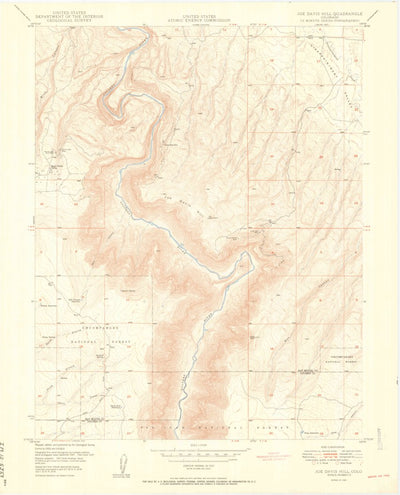 United States Geological Survey Joe Davis Hill, CO (1950, 24000-Scale) digital map