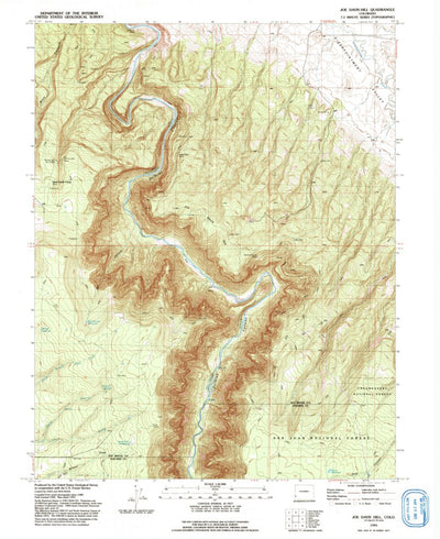 United States Geological Survey Joe Davis Hill, CO (1993, 24000-Scale) digital map