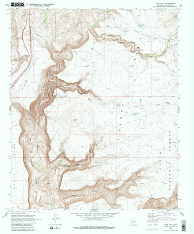 United States Geological Survey Joes Hill, AZ (1969, 24000-Scale) digital map