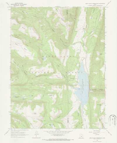 United States Geological Survey Joes Valley Reservoir, UT (1966, 24000-Scale) digital map