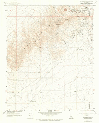 United States Geological Survey Johannesburg, CA (1967, 24000-Scale) digital map