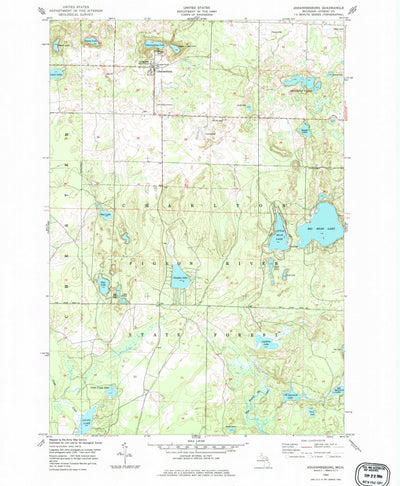 United States Geological Survey Johannesburg, MI (1950, 24000-Scale) digital map