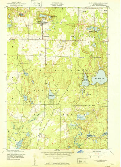 United States Geological Survey Johannesburg, MI (1951, 24000-Scale) digital map