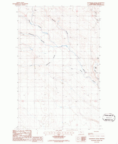 United States Geological Survey Johannson Coulee, MT (1986, 24000-Scale) digital map