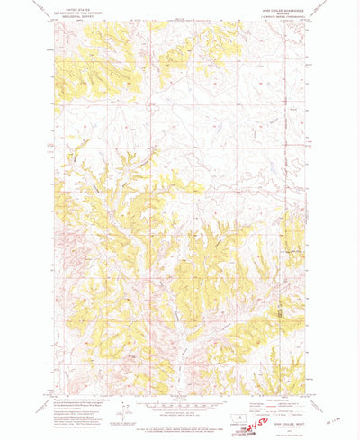 United States Geological Survey John Coulee, MT (1971, 24000-Scale) digital map