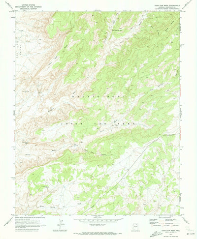 United States Geological Survey John Daw Mesa, AZ (1970, 24000-Scale) digital map