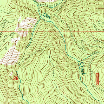 United States Geological Survey John Day Mountain, ID (1995, 24000-Scale) digital map