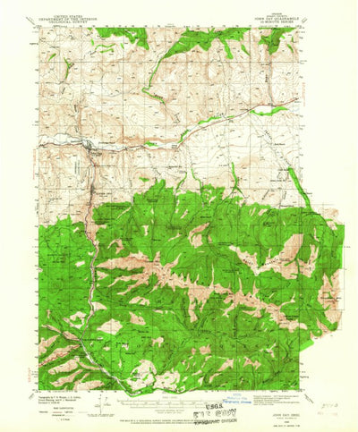 United States Geological Survey John Day, OR (1940, 62500-Scale) digital map