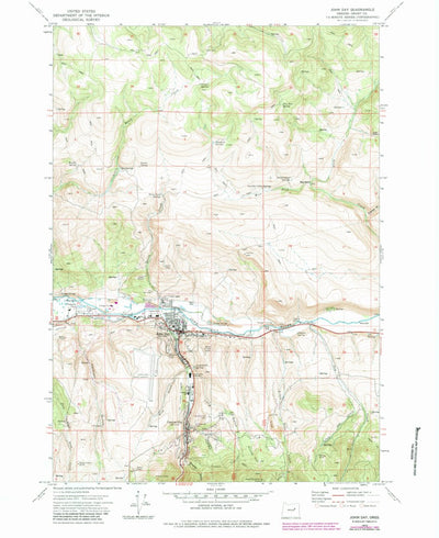 United States Geological Survey John Day, OR (1972, 24000-Scale) digital map