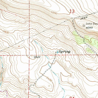 United States Geological Survey John Day, OR (1972, 24000-Scale) digital map