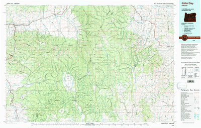 United States Geological Survey John Day, OR (1978, 100000-Scale) digital map