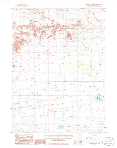 United States Geological Survey John Hay Reservoir, WY (1986, 24000-Scale) digital map